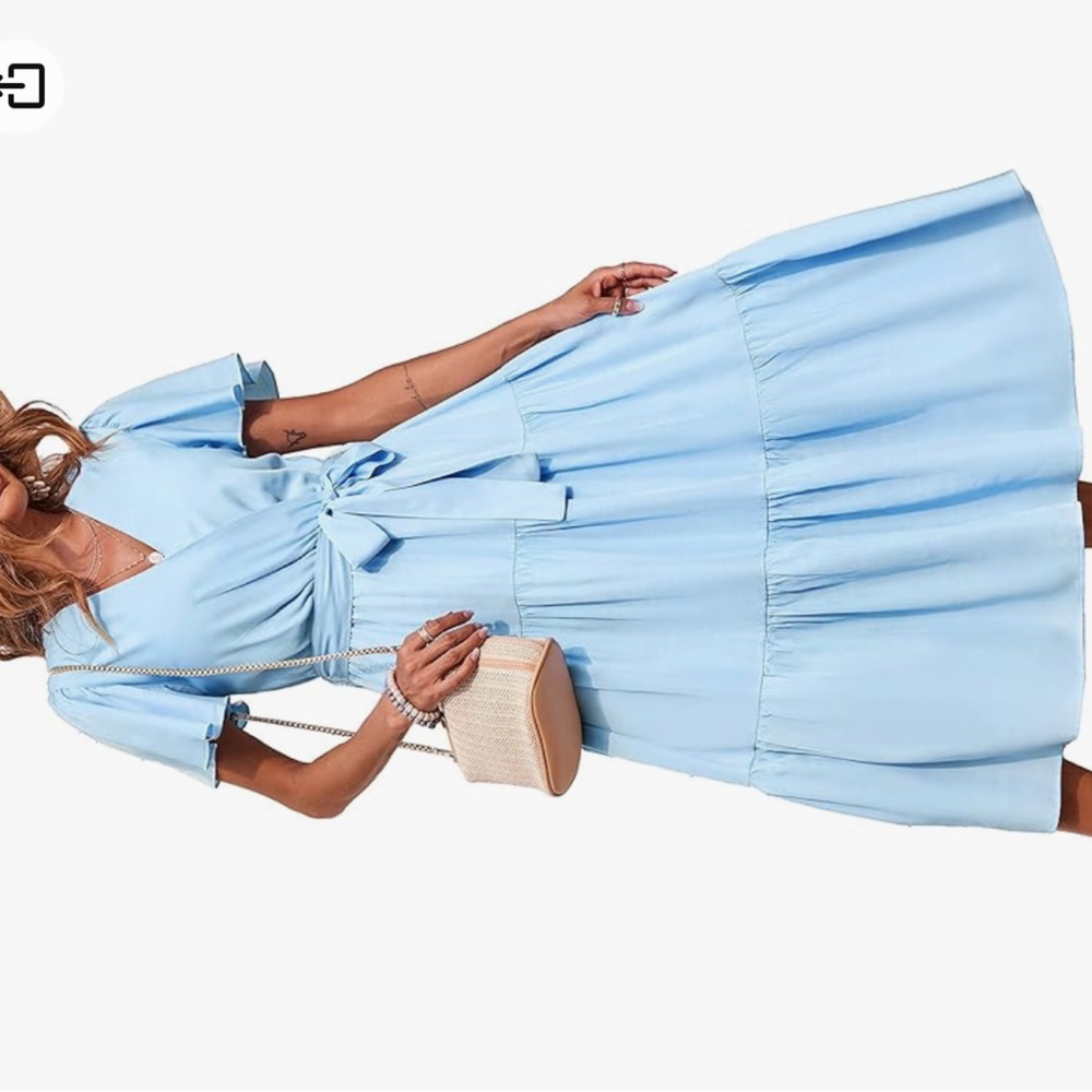 Pretty Garden light blue dress size XL